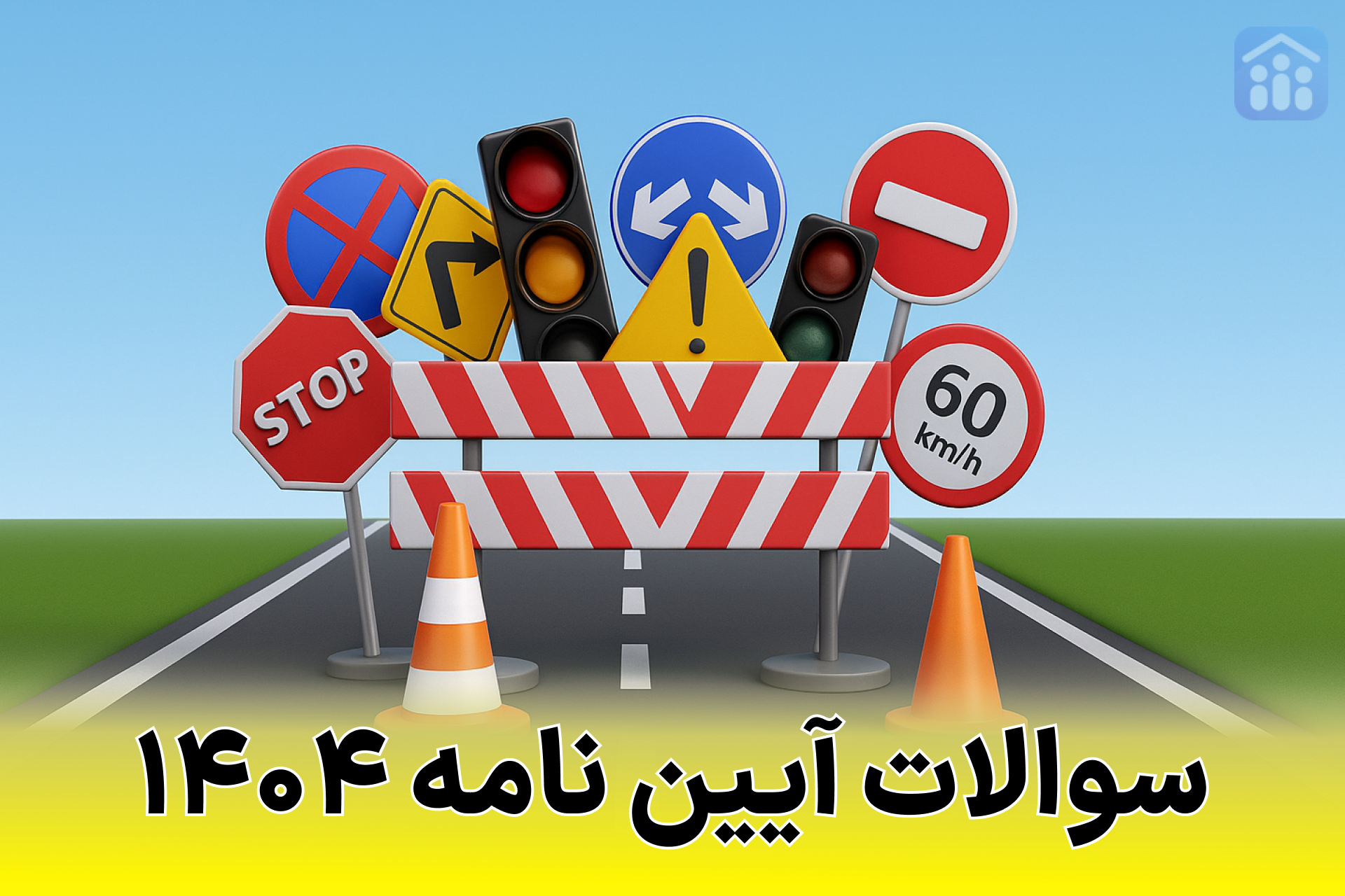آزمون آیین‌ نامه ۱۴۰۴ + نمونه سوالات آزمون آیین‌نامه رانندگی با جواب